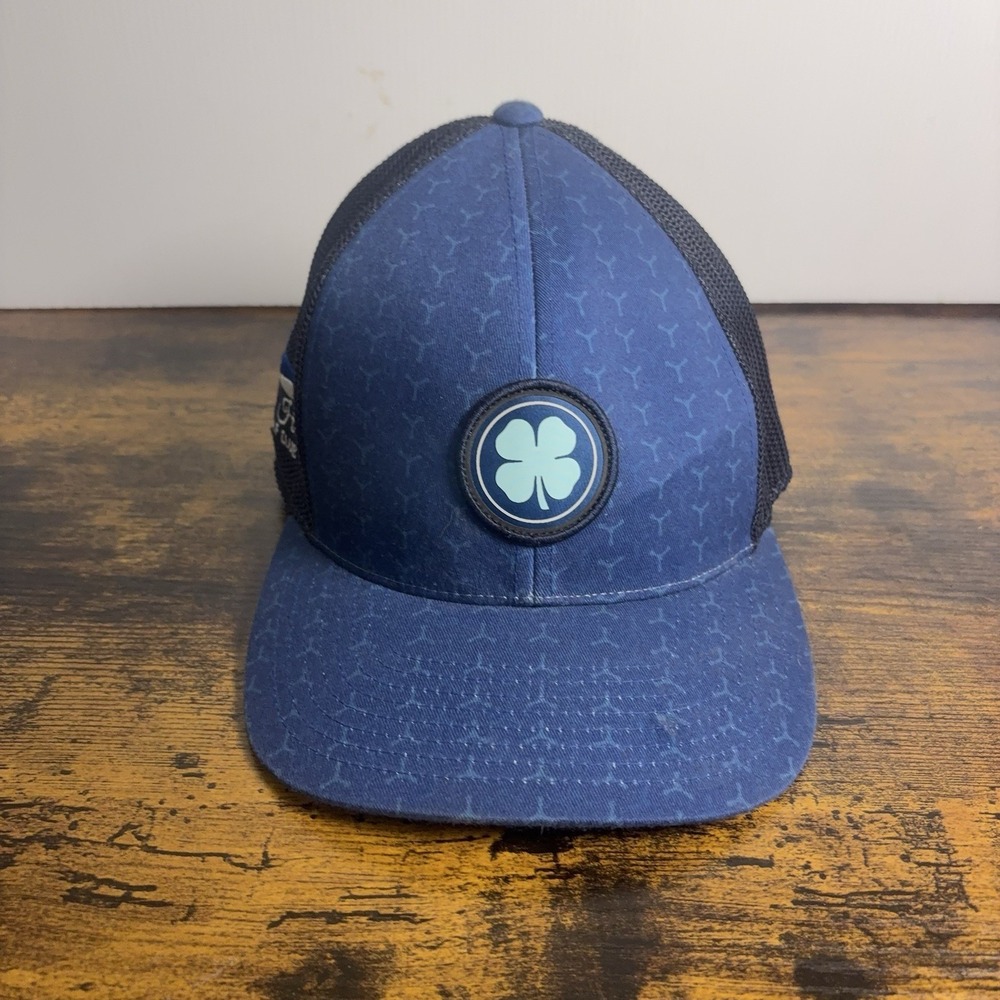 Black Clover Baseball Snapback Hat O/S Blue 110 Flex Fit Lake Havasu Logo